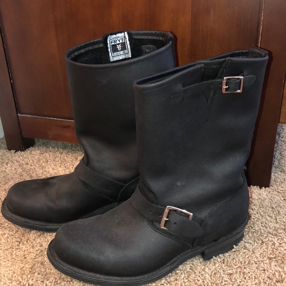 Frye Engineer 12R Boots in Black, Men's Size 12